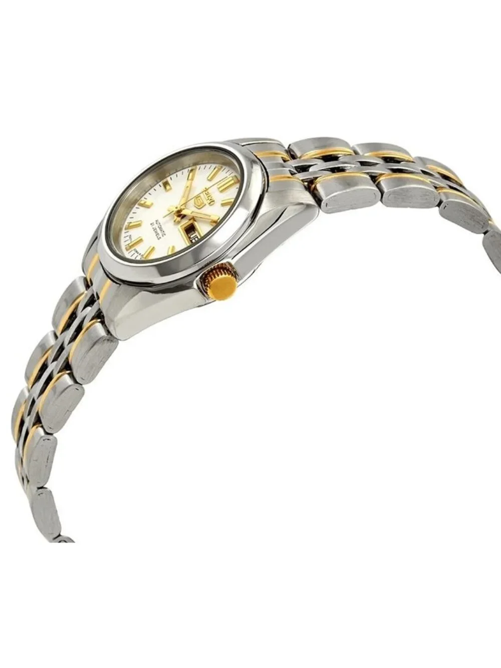 NWT Seiko Series 5 Automatic White Dial Ladies Watch